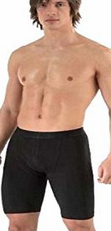 elegance1234 MENS SUPERB QUALITY SOFT COTTON LONG LEG BOXER SHORTS-(4XLarge, Black)