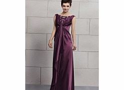 Elegant Bateau Sleeveless Stretch satin Evening