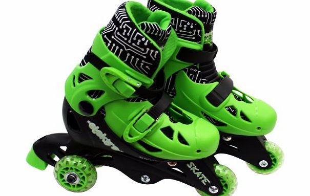 Elektra Tri to In Line Boot Skates - Green