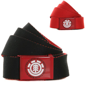 Element Lockup Reversible web belt - Black/Red