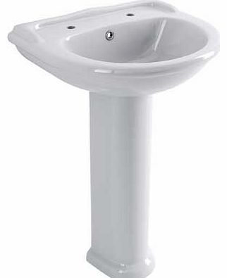 Eliana Delia 2 Tap Hole Basin and Full Pedestal