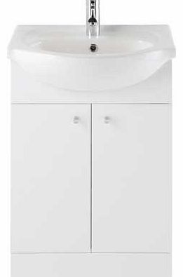 Eliana Ferne 550mm White Gloss Vanity Unit and