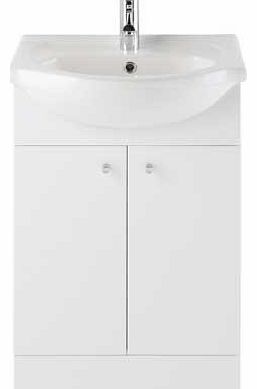 Eliana Bathrooms Eliana Ferne Vanity Unit White with Ivy Basin