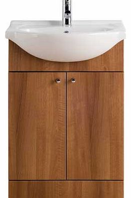 Eliana Ferne Walnut Effect Vanity Unit and Basin