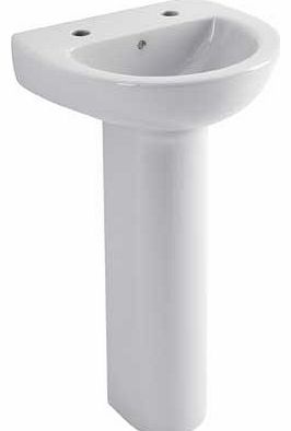 Eliana Bathrooms Eliana Maple 2 Tap Hole Cloakroom Basin with