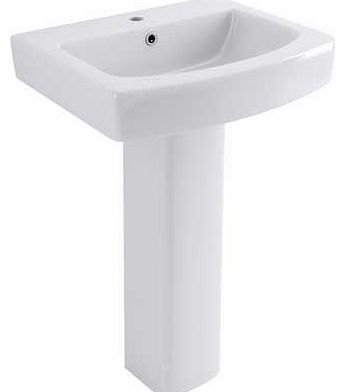 Eliana Bathrooms Eliana Osiana 1 Tap Hole Basin and Full Pedestal