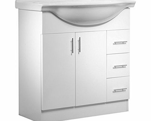 Ella Roper Ella Bathroom Vanity Unit With Sink In an Elegant White Finish