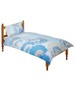 Elle Fleur Single Duvet Cover Set - Blue