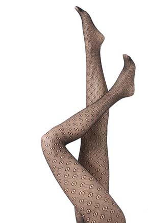 Elle Ladies 1 Pair Elle Daisy Patterned Fishnet Tights Black