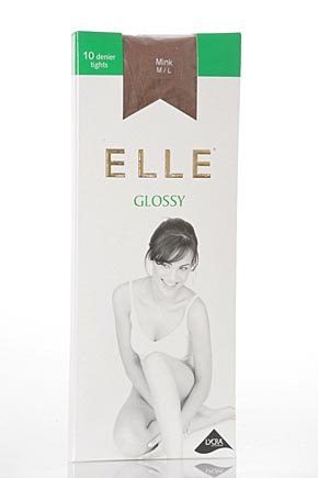 Ladies 1 Pair Elle Tights 10 Denier Glossy In 6 Colours Navy