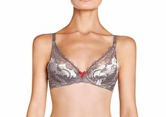 Elle Macpherson Oasis silver and grey contour plunge bra