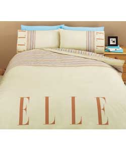 Elle Stripe King Size Duvet Cover Set