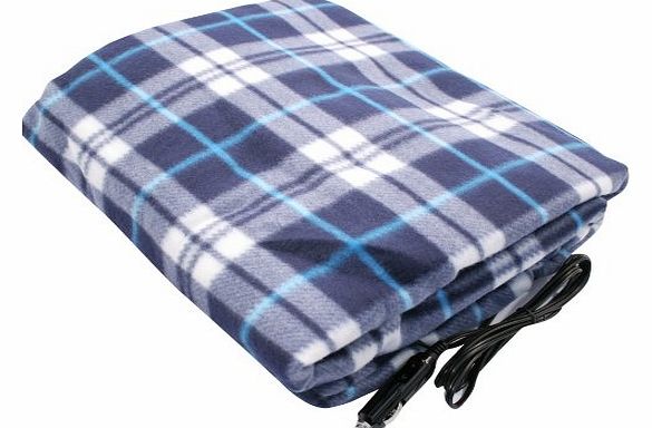 Elpine NEW LARGE 12V HEATED CAR VAN TRAVEL ELECTRIC BLANKET WARM FLEECE CUDDLE RUG