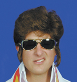 elvis wig, brown with side burns