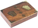 Elysium Enterprises Dice and Cards Set,brass inlaid dice and Box