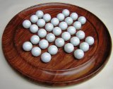 Elysium Enterprises Solitaire. Solid Shisham Wood. Attractive White Balls. 30cm