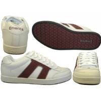 FELT SHOES WHITE/BURGUNDY