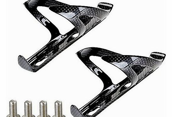 2 Pack of Lightweight Carbon Fiber Water Bottle Cage Bike Bicycle Drink Water Bottle Holder Cage 22g