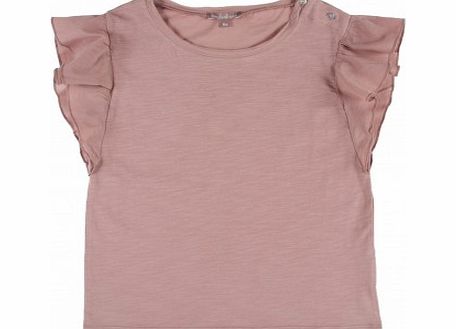 Emile et Ida Frill Sleeve Blouse Old rose `2 years,4 years,6
