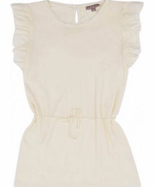 Wing Sleeve T-shirt Dress Pale yellow `2 years