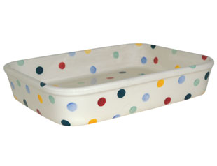 Polka Dot Large Rectangular Baker