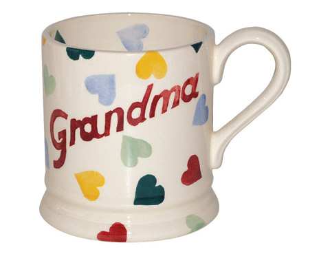 EMMA BRIDGEWATER Polka Hearts Grandma Half Pint