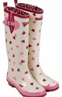 Womens Tall Heart Wellies -