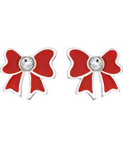 Emma Bunton Girl Sterling Silver Crystal Bow Earrings
