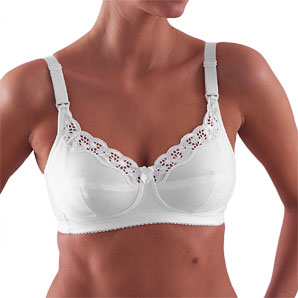 Emma Jane Nursing Bra- White- 38E