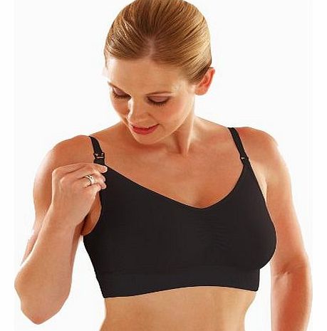 Emma Jane Seamless Nursing Bra (36, Black)