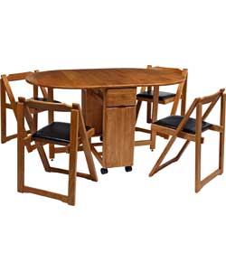 Oval Oak Butterfly Dining Set