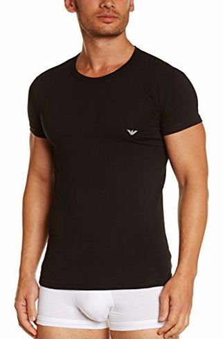 Eagle Stretch Cotton Crew Neck T-Shirt Black Small