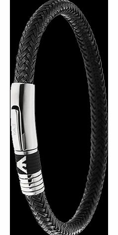 Emporio Armani Gents Steel and Black Cord