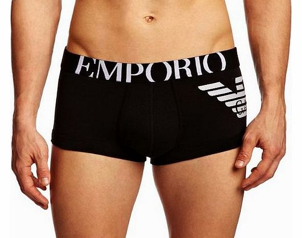 Emporio Armani Intimates Eagle Without Fly Mens Trunks Black Medium