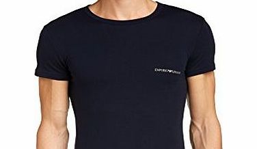 Emporio Armani Intimates Mens Eagle Stretch T-Shirt, Blue (Marine), XX-Large