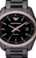 Emporio Armani Ladies Tazio Ceramica Black Watch