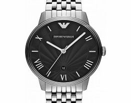 Emporio Armani Mens Classic Dino Black Silver