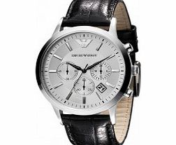 Emporio Armani Mens Renato Silver Black