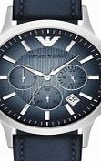 Emporio Armani Mens Renato Silver Chronograph