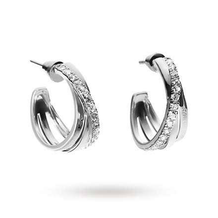 Silver Cubic Zirconia set Hoop