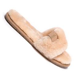 Ladies Coolum Natural Slippers - Natural