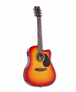 Encore Electro Acoustic Guitar - Redburst