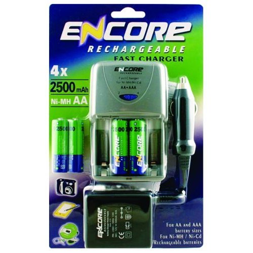 Encore Fast Charger   4 x 2500mAh Batteries