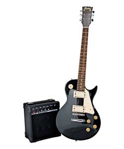 Single Electric Cut-away Black Guitar Outfit