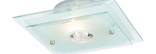 Endon Lighting Endon 065-27 Flush Glass Ceiling Bathroom & Dressing Room Light Outside Zone 2