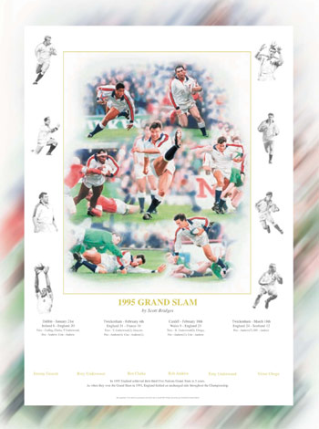 ENGLAND 1995 GRAND SLAM LIMITED EDITION SIGNED