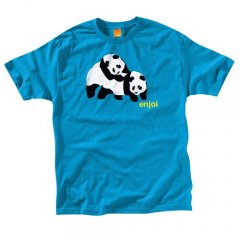 Mens Enjoi Piggyback Panda Tee Turquoise