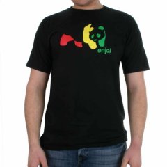 Mens Enjoi Rasta Panda Tee Black