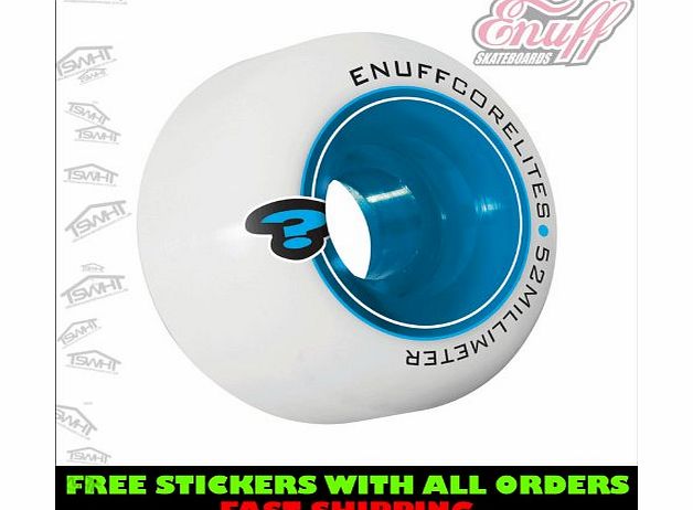 Enuff Corelites 52mm White/Blue Skateboard Wheels