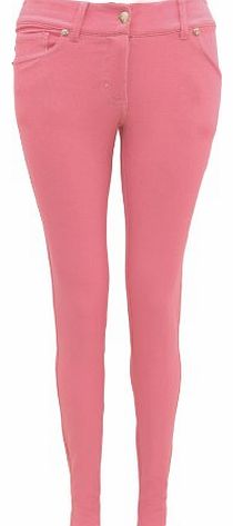 Envy Boutique  LADIES DENIM COLOURED STRETCHY JEANS BABY PINK SIZE 8